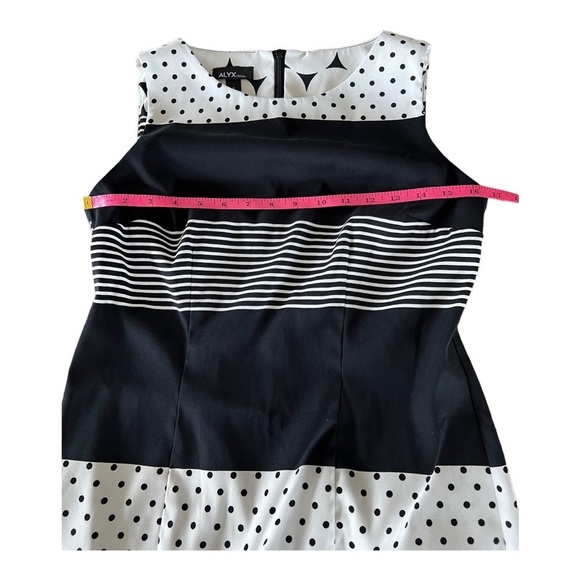 ALYX Black and White Sleeveless Shift Dress size 8 - Picture 5 of 11
